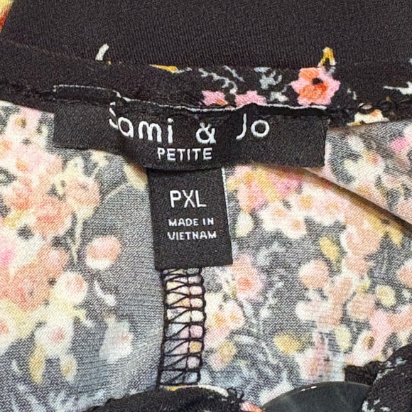 Sami & Jo Black Floral Wide Leg Jumpsuit with pockets size PXL - Picture 9 of 13